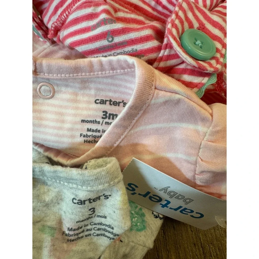 Baby Girl Clothes Lot 3 Months Dresses Rompers Summer Outfits‎ Bundle Cat Bird